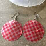 Checkered Capiz Earrings