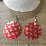 Checkered Capiz Earrings