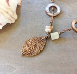 Bronze Leaf Art Necklace
