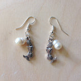 Mermaid Pearl Charm Earrings