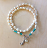 Mermaid Pearl Charm Necklace