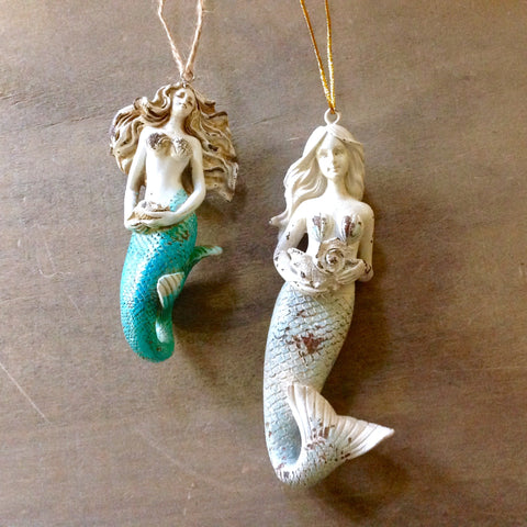 Vintage Style Mermaid Ornament