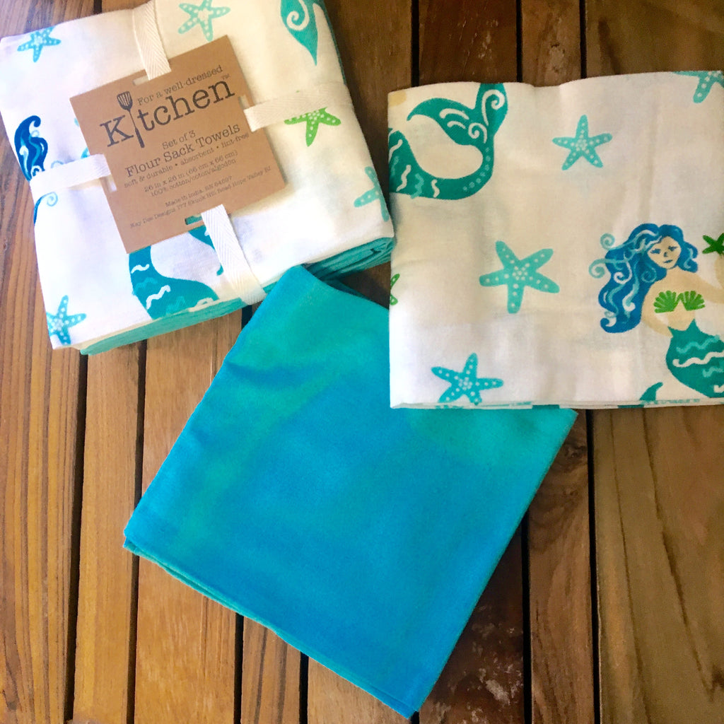 Mermaid Flour Sack Towels