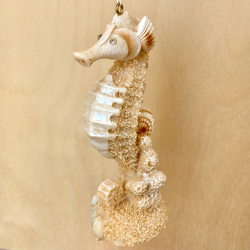 Sandy Seahorse Christmas Ornament