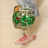 Glass Pelican Christmas Ornament