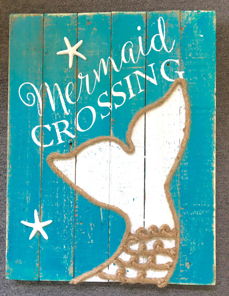 Mermaid Crossing Tail Sign
