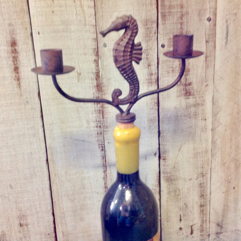 Seahorse Wine Cork Candelabra