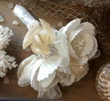 White Seashell Bridal Bouquet 