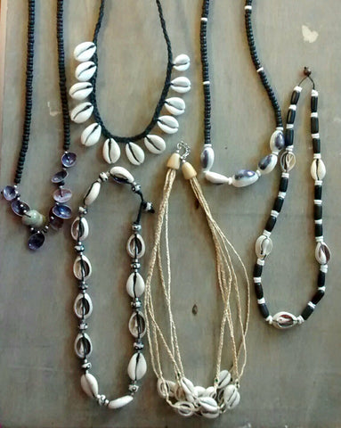 $9.50 Cowrie Beaded Necklaces