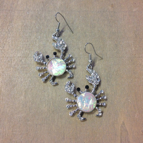 Jeweled Crab Earrings