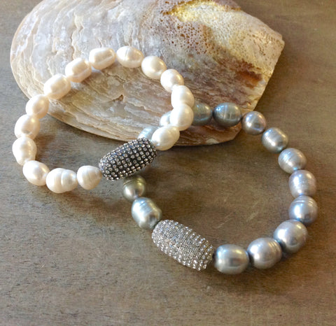 Sparkle Pearl Stretch Bracelet