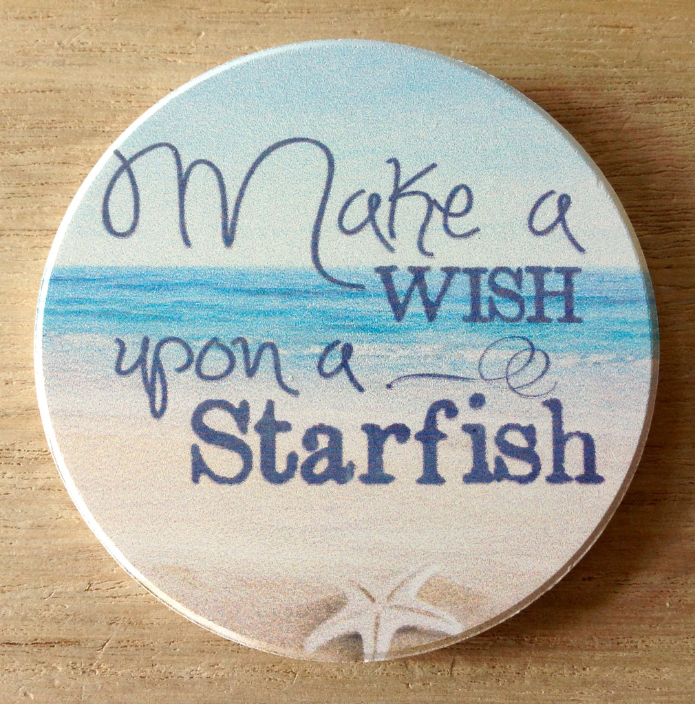 Wish Upon A Starfish Car Coaster