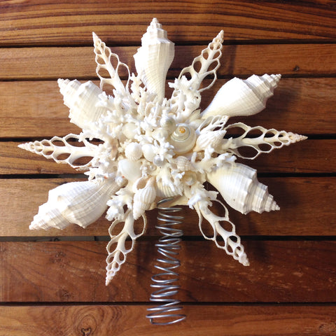 White Shell Coral Tree Topper