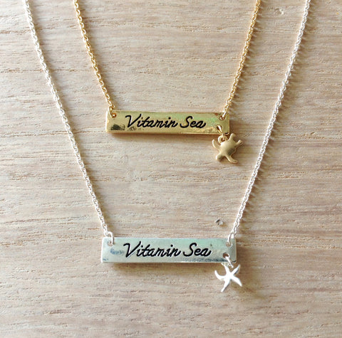 Vitamin Sea Bar Necklace