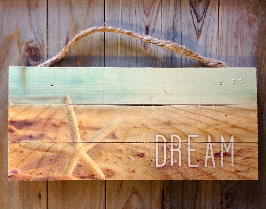 Dream Starfish Rope Sign
