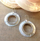 MOP Hoop Earrings