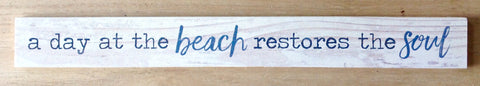 Day at the Beach Ruler Sign