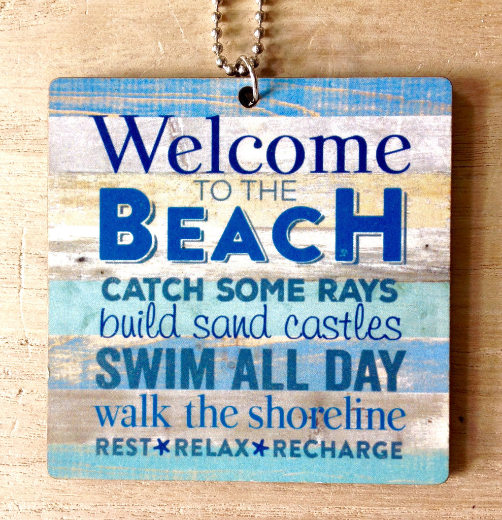 Welcome to the Beach Car Charm