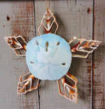 Blue Sand Dollar Star Ornament