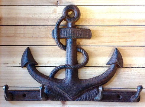 Silver Sea-life Marine Nautical Hooks Tie-Back Towel Hook Iron Bathroo –  Make It Fabulous Store