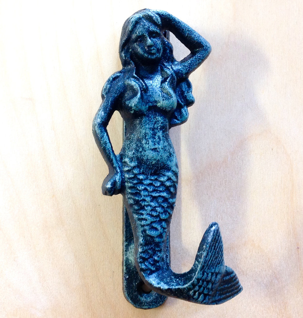Mermaid Verdigris Door Knocker