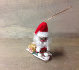 Santa Shell Sled Ornament