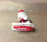 Santa Shell Sled Ornament