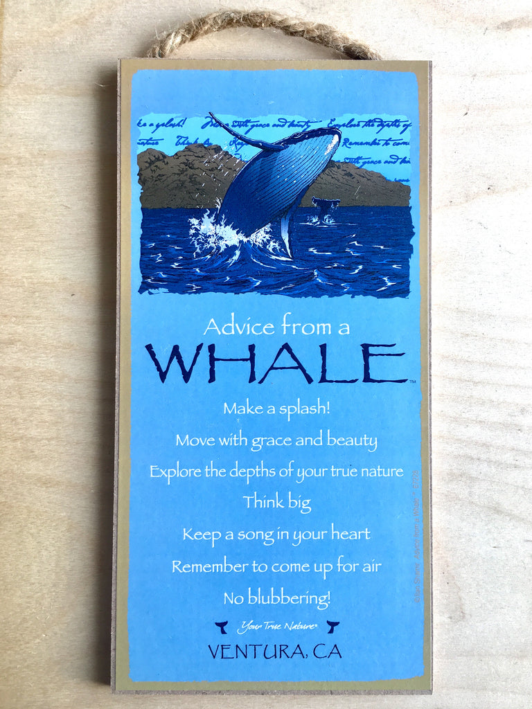 Advice from a Whale Sign