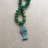 Fish Pendant Beaded Necklace