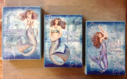 Dreamy Mermaid Box Canvas