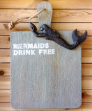 Mermaids Drink Free Cutting Board