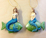 Mermaid Fish & Shell Ornaments
