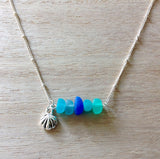 Ocean Life Sea Glass Charm Necklace