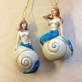 Mermaid Fish & Shell Ornaments