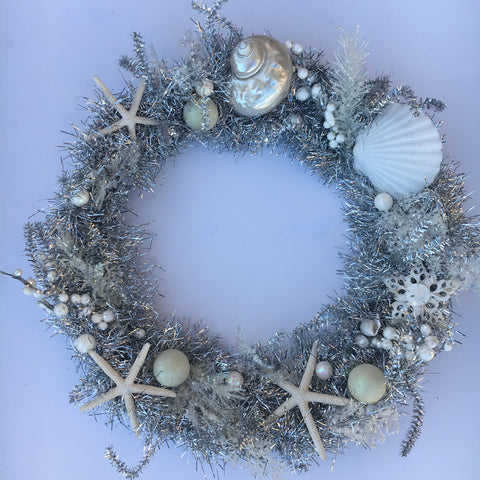 Twinkle Snow Seashell Wreath