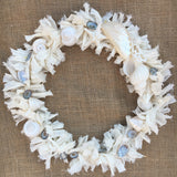 Shaby Chic Ribbon Seashell Wreath