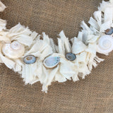 Shaby Chic Ribbon Seashell Wreath