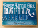 Mermaid Wood Magnets