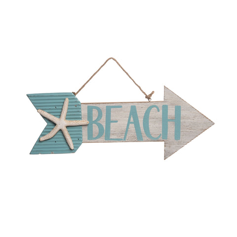 Starfish Beach Arrow Sign