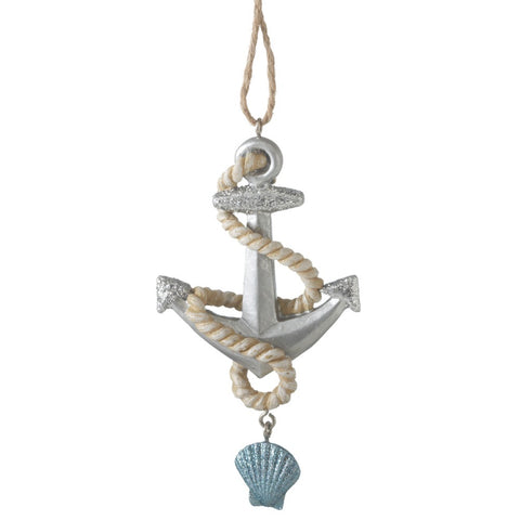 Anchor Scallop Ornament