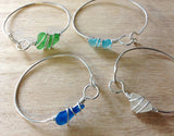 Sea Glass Wire Bracelet