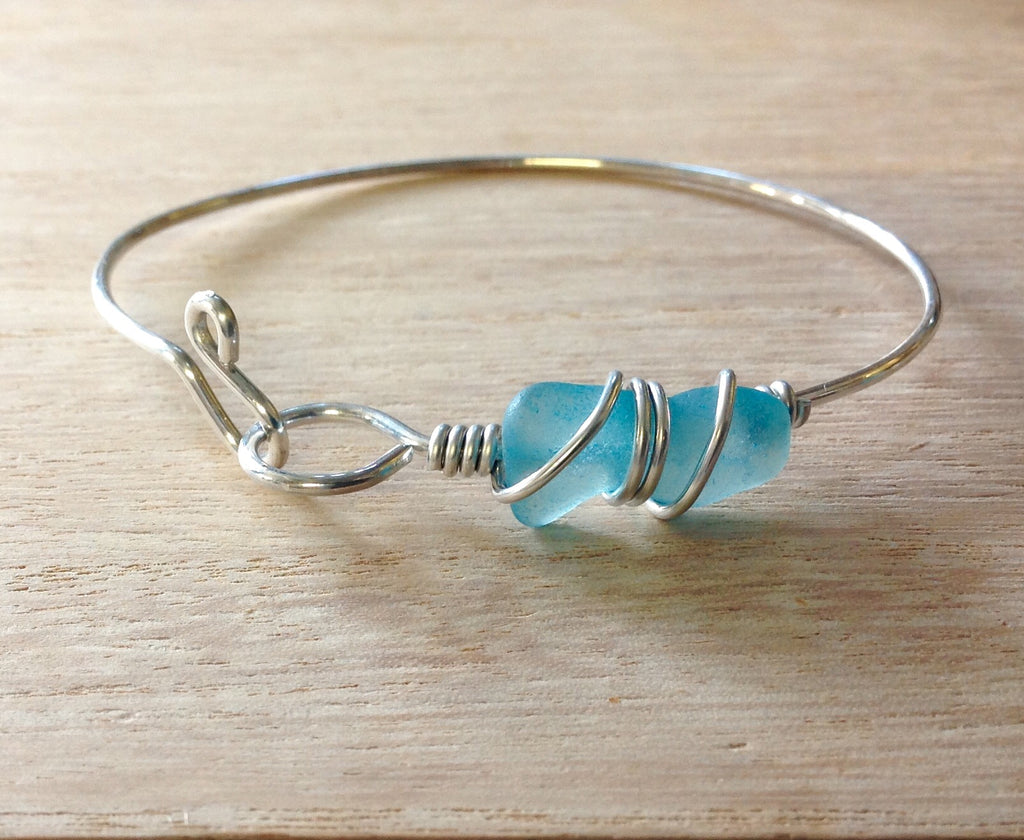 Sea Glass Wire Bracelet – Sea Things Ventura