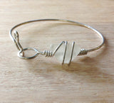 Sea Glass Wire Bracelet