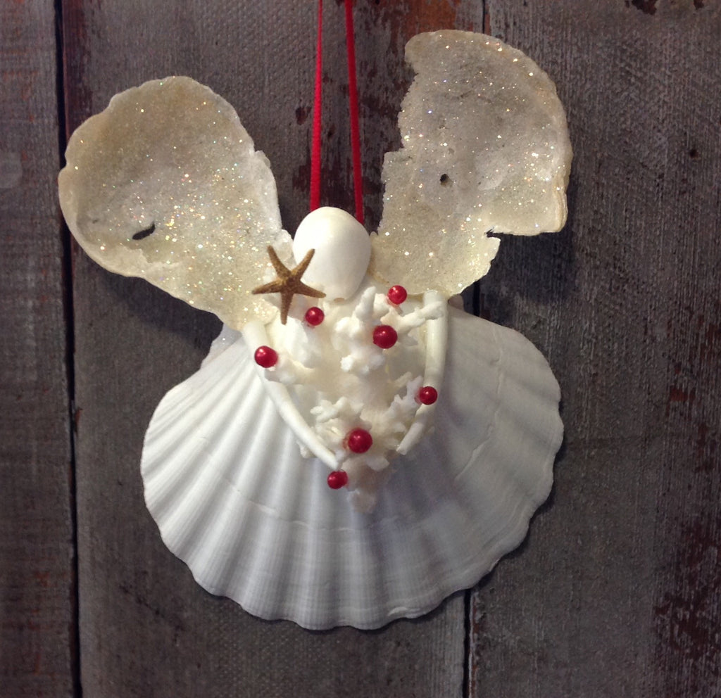 Lace Coral Christmas Tree Angel