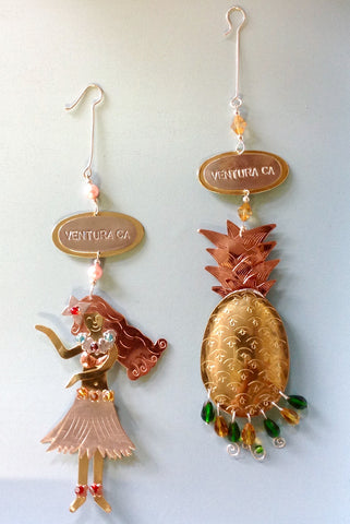 Tropical Whimsy Metal Ornament
