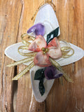 Shell Flower Cross Ornament
