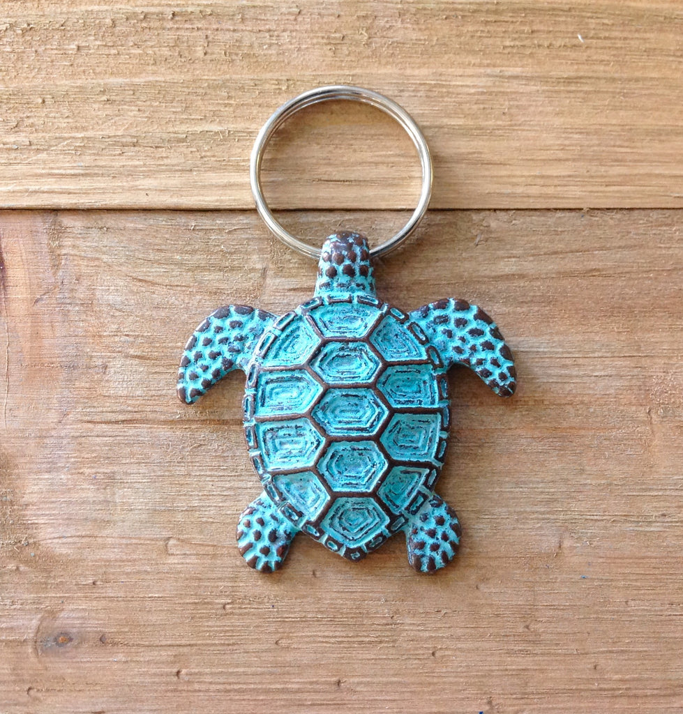 NMinnickDesigns Resin Ocean Keychain with Beach Charm Magenta / Turtle