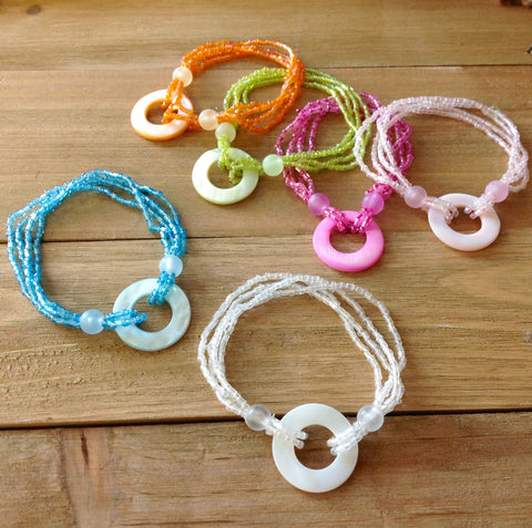 Tropical Summer Mop Bracelets
