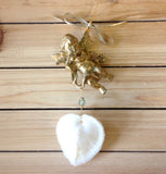 Floating Cherub Heart Cockle Ornament