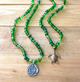 Turtle Pendant Beaded Necklaces